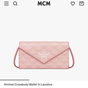 MCM Silver Pink Crossbody Wallet